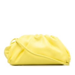 Bottega Veneta AB Bottega Veneta Yellow Calf Leather The Pouch Coin Purse Italy