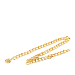 Chanel AB Chanel Gold Gold Plated Metal Medallion Chain-Link Belt France
