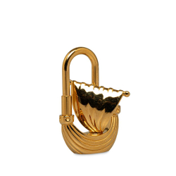 Hermès AB Hermes Gold Gold Plated Metal L’Air De Paris Sailing Boat Cadena Lock Charm France