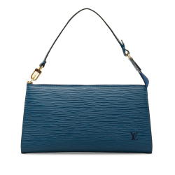 Louis Vuitton AB Louis Vuitton Blue Dark Blue Epi Leather Leather Epi Pochette Accessoires France