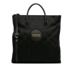 Gucci B Gucci Black Nylon Fabric GG Off The Grid Satchel Italy
