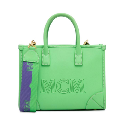 MCM AB MCM Green Calf Leather Mini Logo Satchel Korea, South