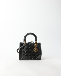 Christian Dior Patent Medium Lady Dior Handbag