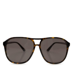 Gucci B Gucci Black with Brown PVC Plastic Aviator Acetate Sunglasses Italy