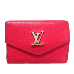 Louis Vuitton B Louis Vuitton Red Calf Leather Lockmini Wallet Spain