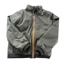 K-Way Bouclette-lined jacket, khaki interior