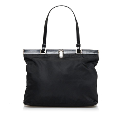 Prada B Prada Black Nylon Fabric Tessuto Handbag Italy