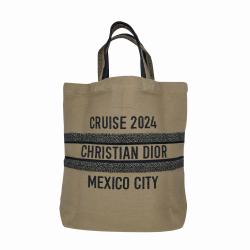 Christian Dior Dior Around the World Cruise 2024 Mexico City tote in khaki & black