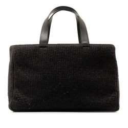 Prada B Prada Black Wool Fabric Tote Bag Italy