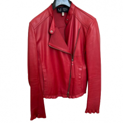 Emporio Armani Raspberry leather jacket