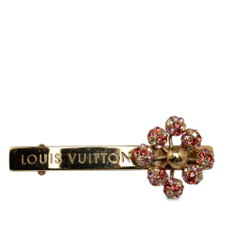 Louis Vuitton AB Louis Vuitton Gold Gold Plated Metal Rhinestone 1001 Nuits Barette France