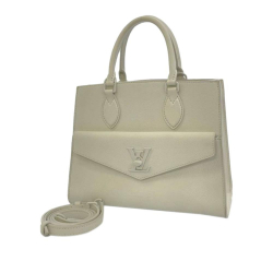 Louis Vuitton B Louis Vuitton White Calf Leather Lockme Tote PM France