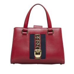 Gucci B Gucci Red Calf Leather Sylvie Satchel Italy