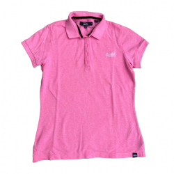 Superdry Polo rose pale fluo L