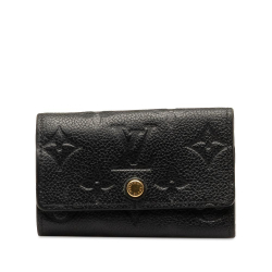 Louis Vuitton B Louis Vuitton Black Monogram Empreinte Leather 6 Key Holder France