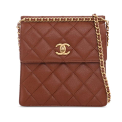 Chanel AB Chanel Brown Caviar Leather Leather CC Quilted Caviar Backpack Italy