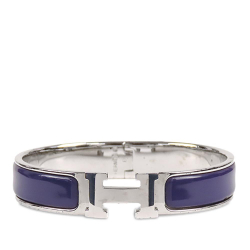 Hermès B Hermès Purple Enamel Metal Clic Clac H Bracelet France