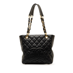 Chanel B Chanel Black Caviar Leather Leather Caviar Petite Shopping Tote Italy