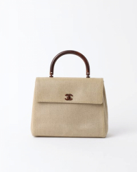 Chanel Kelly Wood Top Handle Bag