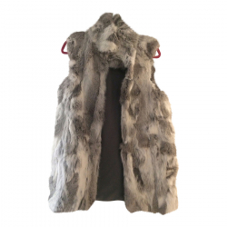Adrienne Landau Rabbit Fur Vest