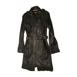 Pepe Jeans Leather Trench Coat