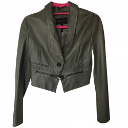 BCBG Max Azria Cropped Leather Jacket