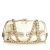 Gucci AB Gucci Gold with White Ivory Leather Princy Shoulder Bag ITALY