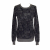 Chanel pull in grey cashmere knit snowflake print