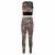 Etro 2 piece crop top & leggings in multicolored floral wool knit