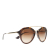 Prada AB Prada Brown Resin Plastic Round Tinted Sunglasses Italy