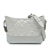Chanel AB Chanel Silver Lambskin Leather Leather Small Metallic Gabrielle Crossbody Bag Italy