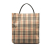 Burberry B Burberry Brown Beige Canvas Fabric House Check Tote China