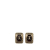 Chanel B Chanel Gold Gold Plated Metal CC Resin Square Stud Earrings Italy
