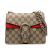 Gucci AB Gucci Brown Beige Coated Canvas Fabric Mini GG Supreme Dionysus Crossbody Bag Italy