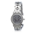 Hermès B Hermes Silver Stainless Steel Metal Clipper Watch Switzerland