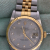 Rolex ; Datejust, steel and gold wristwatch with indexes set with diamonds, circa 1989