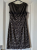 Esprit Black lace dress on cream background L