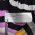 Carolina Herrera skirt in pleats with multicoloured horizontal stripes & gold thread