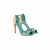 Sergio Rossi sandals in green patent leather with gold heels