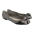 Christian Dior Dior ballerinas in silver satin with black polkadot lace overlay and front bow