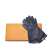 Hermès AB Hermès Blue Navy Calf Leather Soya Cadena Gloves France