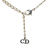 Christian Dior B Dior Silver Brass Metal Logo Plate Pendant Necklace Italy