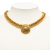Chanel AB Chanel Gold Gold Plated Metal CC Medallion Pendant Necklace France