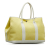Hermès B Hermès Yellow with White Canvas Fabric Toile Garden Party TPM France