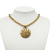Chanel AB Chanel Gold Gold Plated Metal CC Sun Medallion Pendant Necklace France