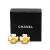 Chanel B Chanel Gold Gold Plated Metal CC Clover Clip On Earrings France