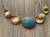 Marco Bicego Lunaria Halskette mit 5 Blütenblättern aus 18 Karat Gold und Aquamarin