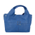 Borbonese Tote Shoulder Bag Leather Blue