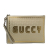 Gucci B Gucci White Calf Leather Guccy Sega Clutch Italy