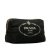 Prada B Prada Black Canvas Fabric Canapa Logo Pouch Italy